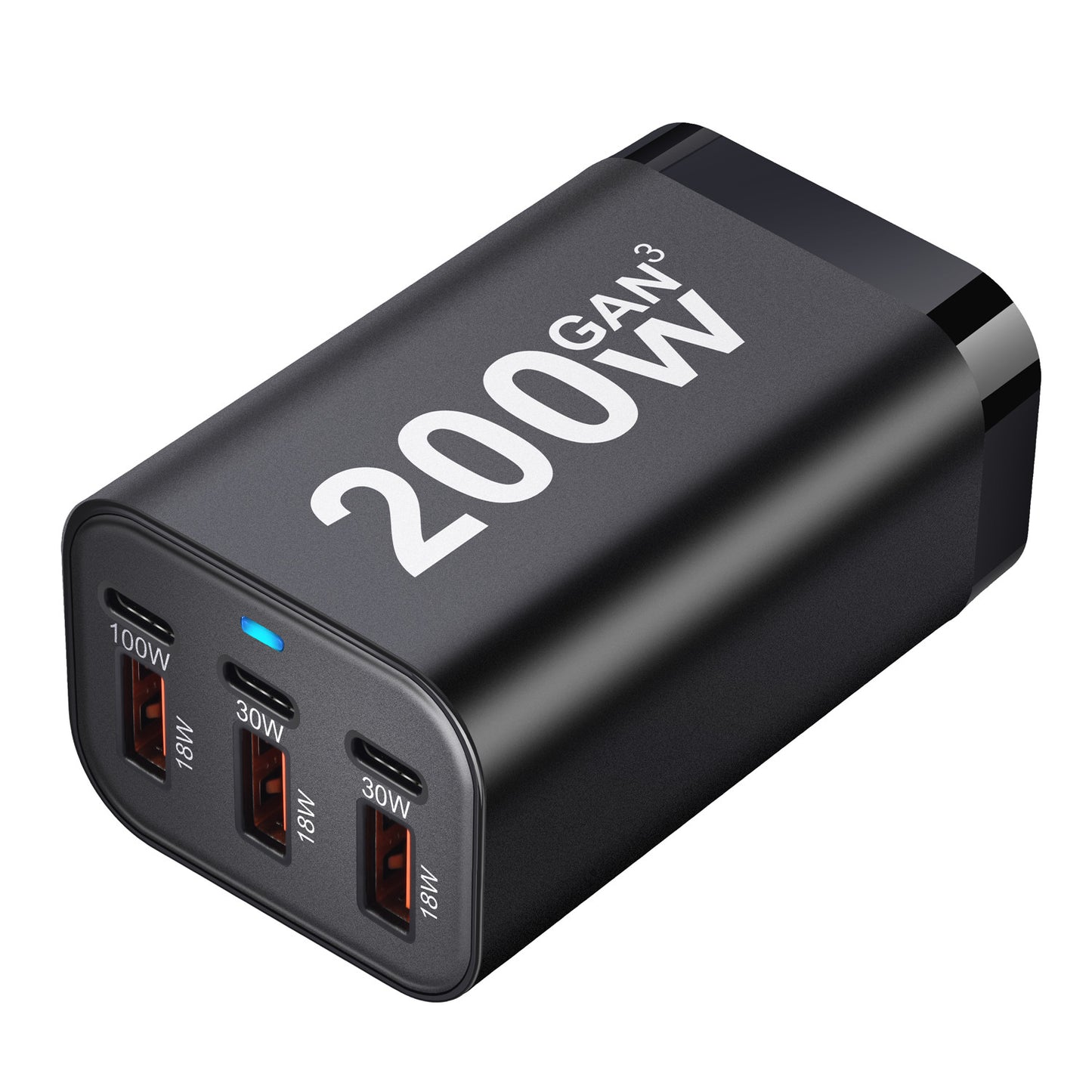 USB C Fast 100W 4-Port Charging Fast GaN Charger Power Adapter For iPhone 14/13/12 Series, Samsung Galaxy S23/S22/S21