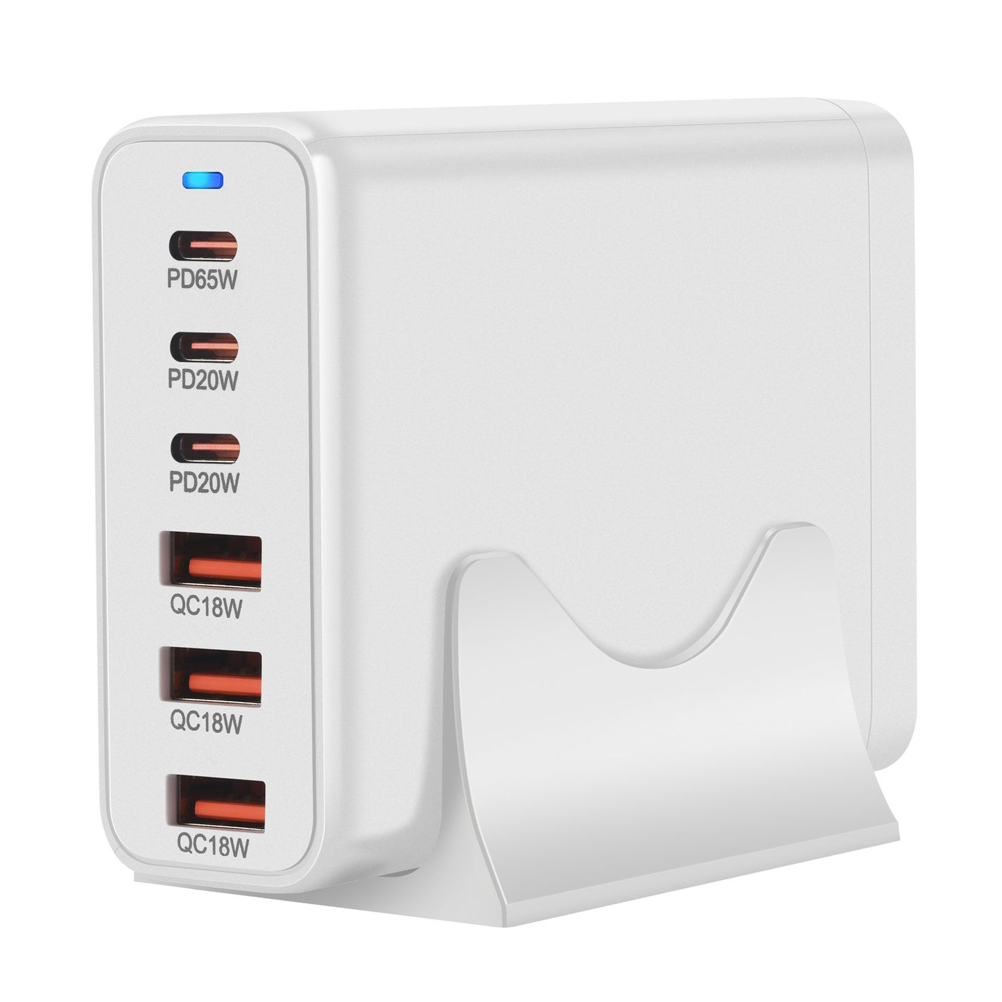 120W GAN Multi USB Charging Station 6 Port Hub Type C Charger PD Fast Charging Station Smart charger For iPhone Samsung Xiaom