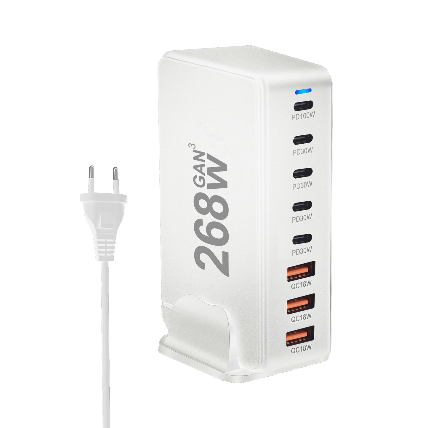 240W Desktop GaN Charger 8-port USB Type C PD Charger Fast Charge 3.0 USB Type C Fast Charger Mobile USB Charger