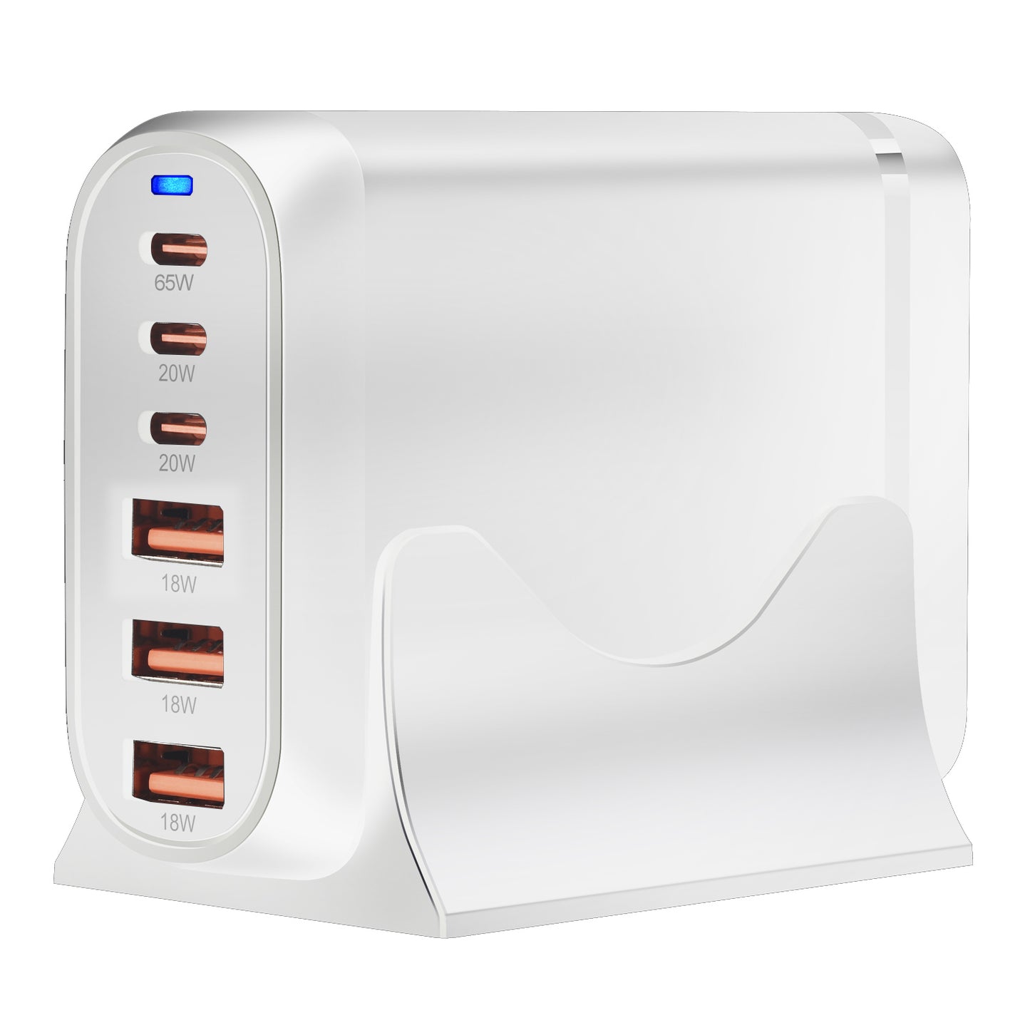 120W GAN Charger 6-port USB Type C PD Charger Fast Charge 3.0 USB Type C Fast Charger Mobile USB Charger Tablet Charger