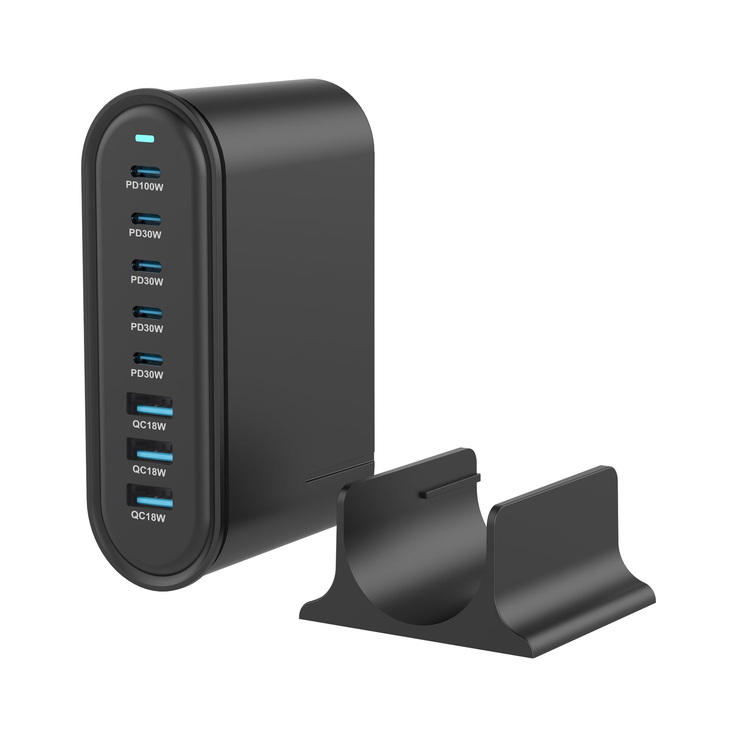 USB C Fast Charger GaN Charger 268W Multi-Port USB Charger 8-Port Charging Station Hub Fast Compact GaN Charger Power Adapter